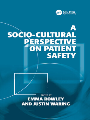 cover image of A Socio-cultural Perspective on Patient Safety